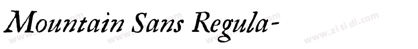 Mountain Sans Regula字体转换
